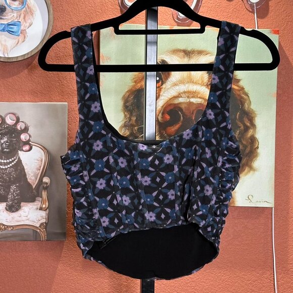 Free People Galaxy Square Neck Corset Crop Top - Picture 3 of 5